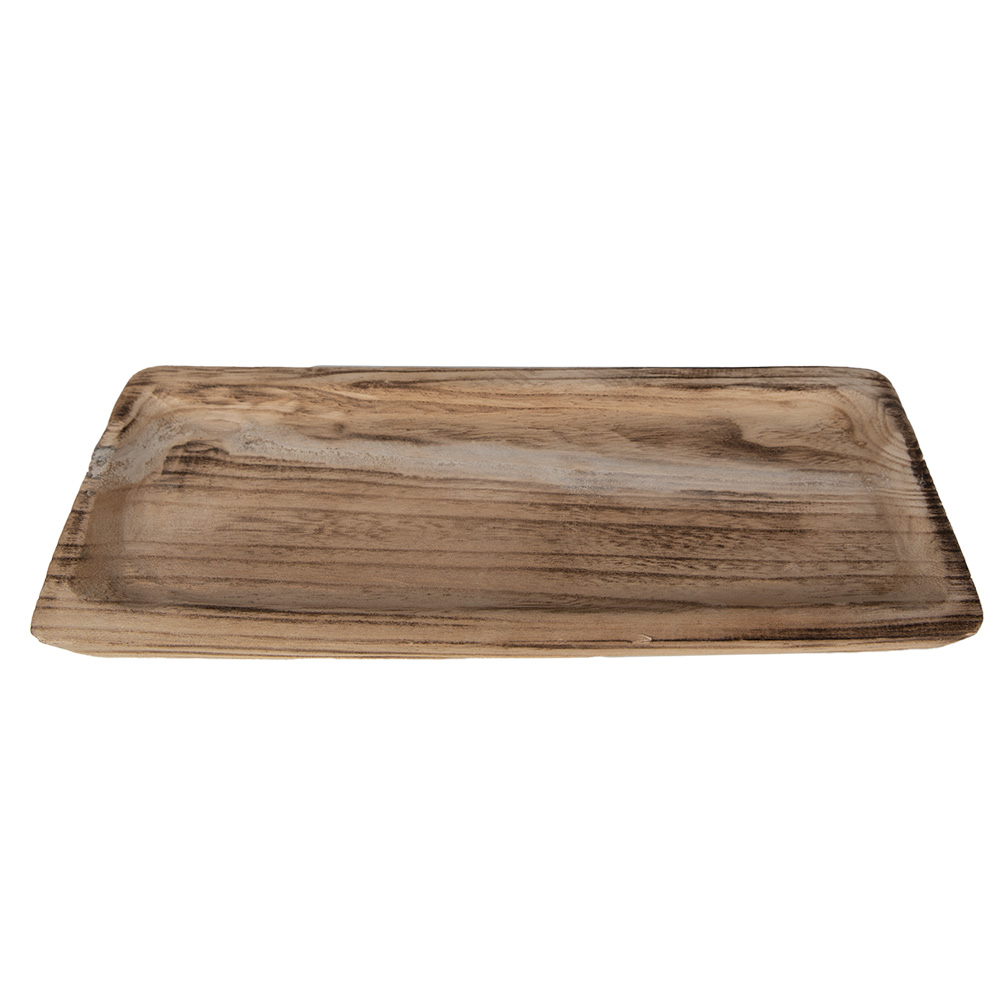 Clayre & Eef   | Serveerschaal Bruin 40x17x3 cm | 6H2129