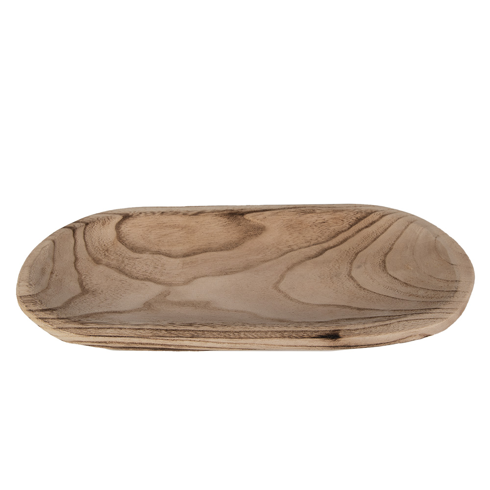 Clayre & Eef   | Serveerschaal Bruin 40x18x4 cm | 6H2130