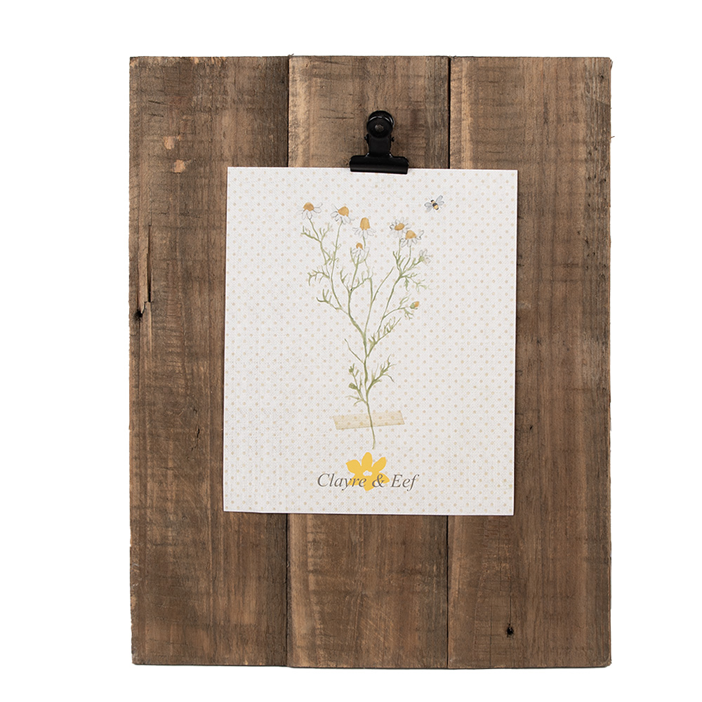 Clayre & Eef   | Fotolijst met Klem Bruin 25x3x32 cm | 6H2379