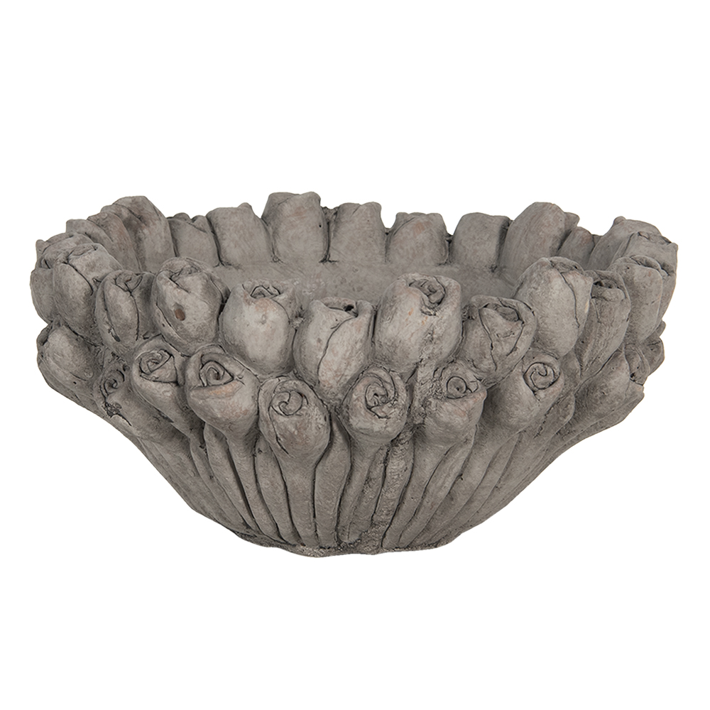 Clayre & Eef   | Bloempot Binnen Grijs ø 27x13 cm | 6TE0355