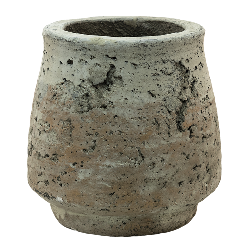 Clayre & Eef   | Bloempot Binnen Beige, Bruin, Grijs ø 14x14 cm | 6TE0429