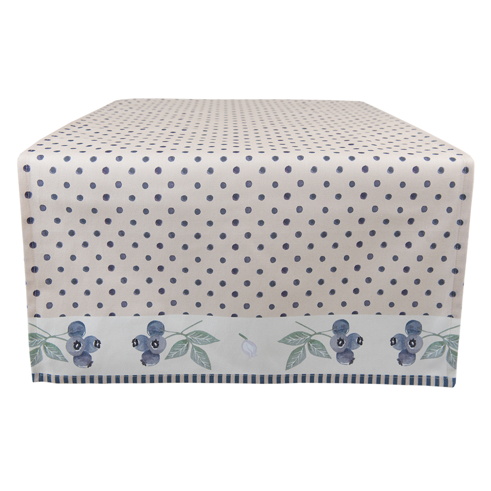 Clayre & Eef   | Tafelloper Beige, Blauw, Groen 50x140 cm | BBF64