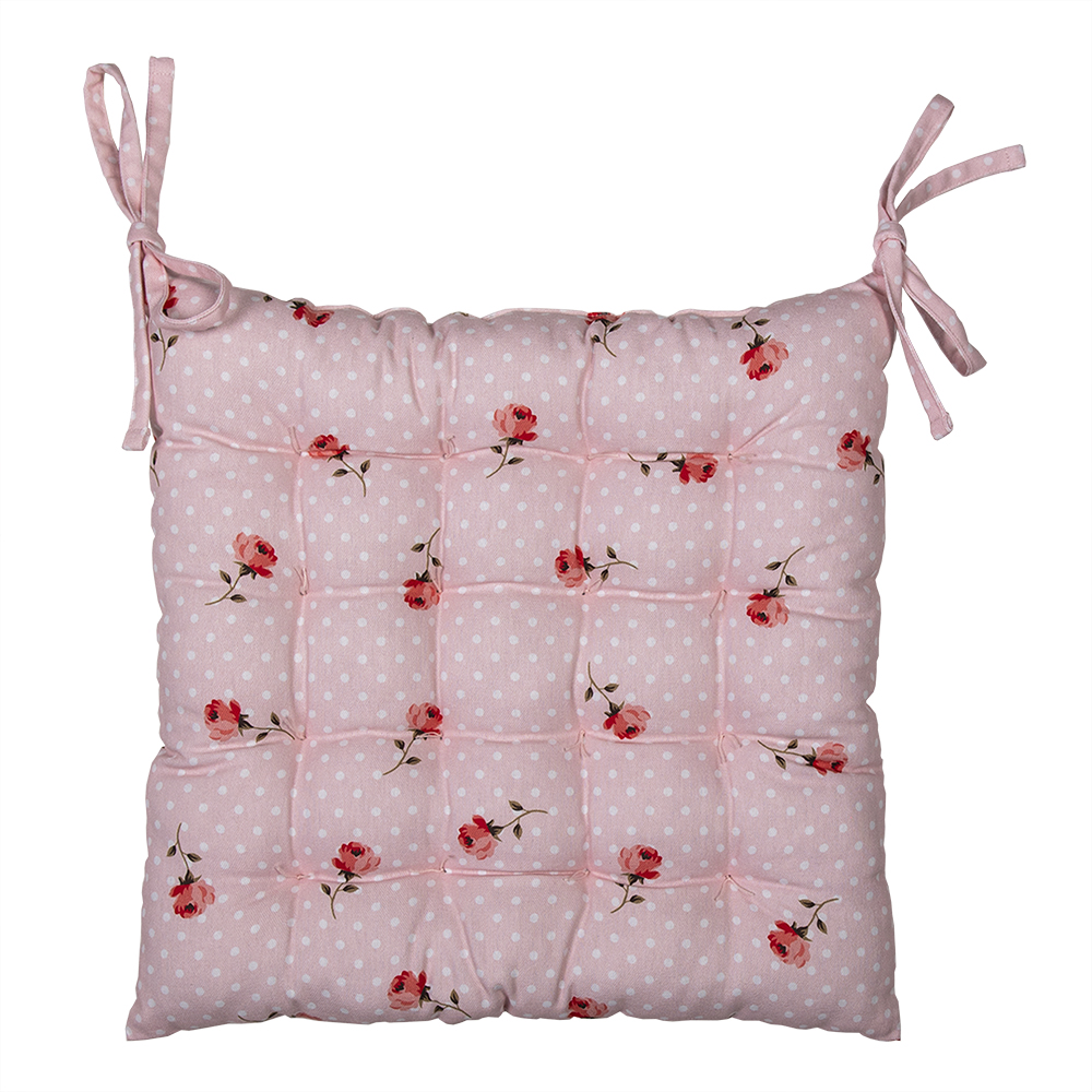 Clayre & Eef   | Stoelkussen Foam Roze 40x40x4 cm | DTR29