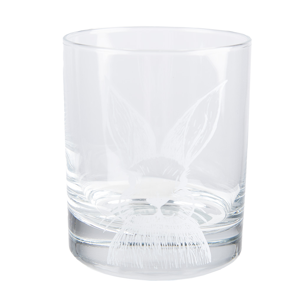 Clayre & Eef   | Waterglas Transparant Wit ø 7x9 cm / 300 ml | RAEGL0005