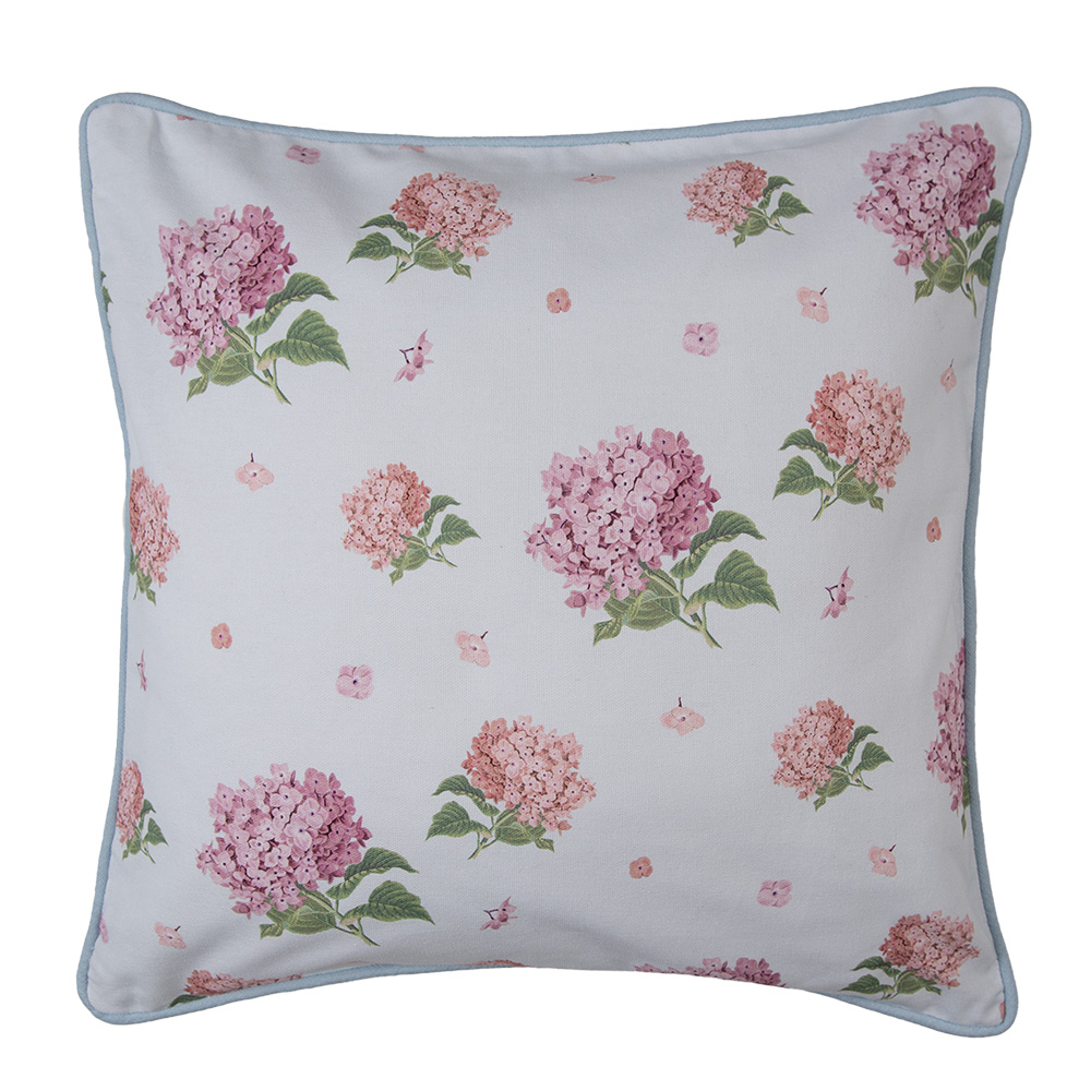 Clayre & Eef   | Kussenhoes Wit, Roze 40x40 cm | VTG21