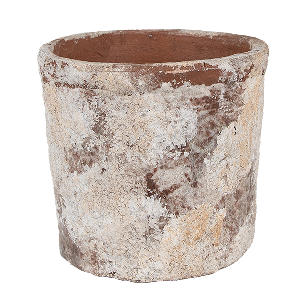 Clayre & Eef   | Bloempot Binnen Beige ø 18x15 cm | 6TE0523M