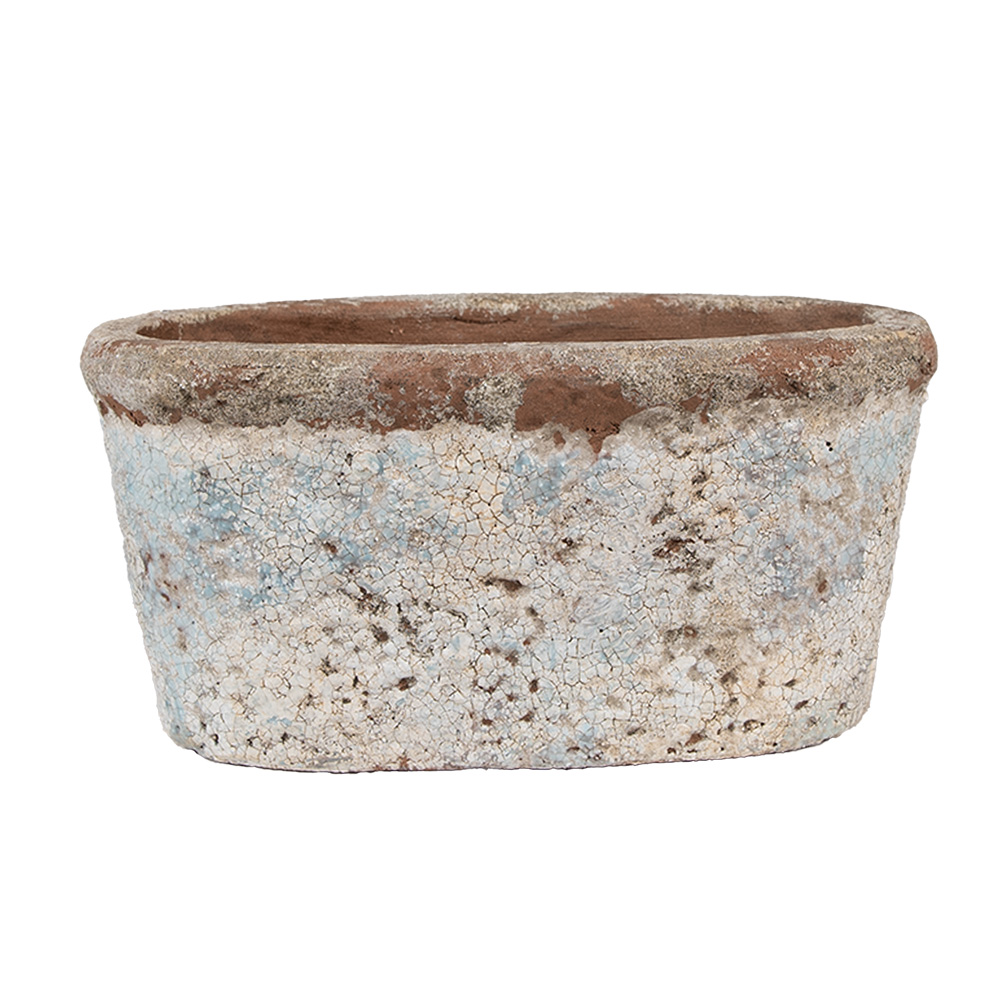 Clayre & Eef   | Bloempot Binnen Beige 19x11x10 cm | 6TE0528M