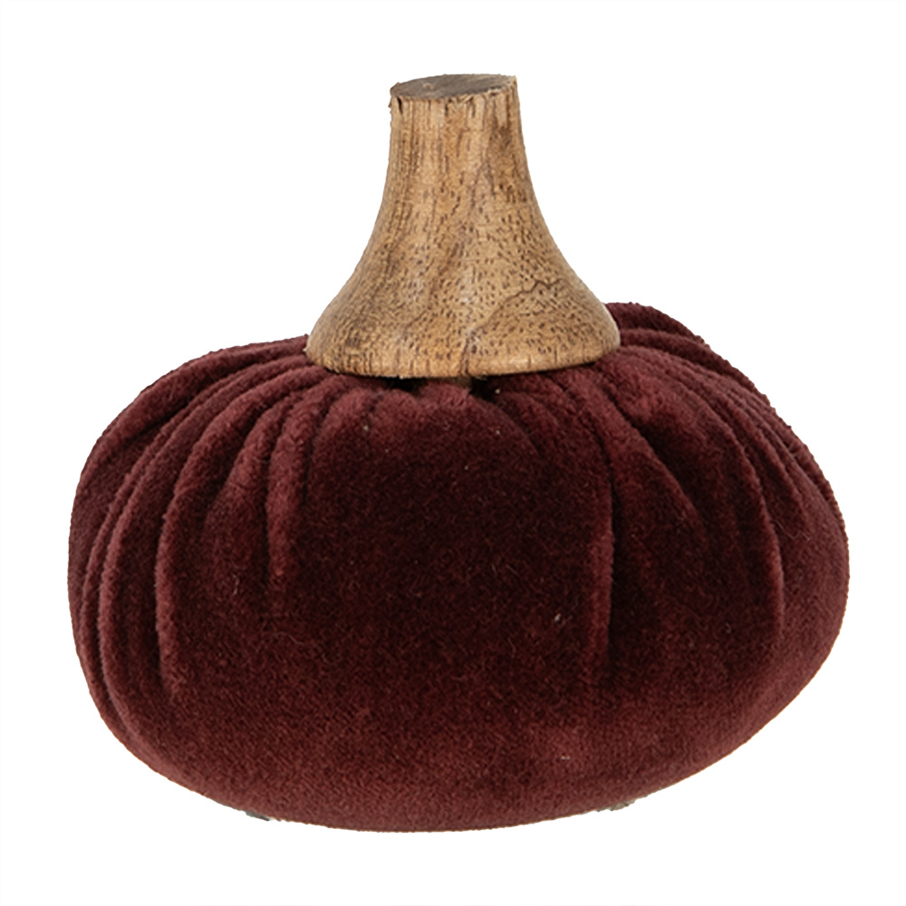 Clayre & Eef   | Decoratie Pompoen Rood ø 9x8 cm | 65411