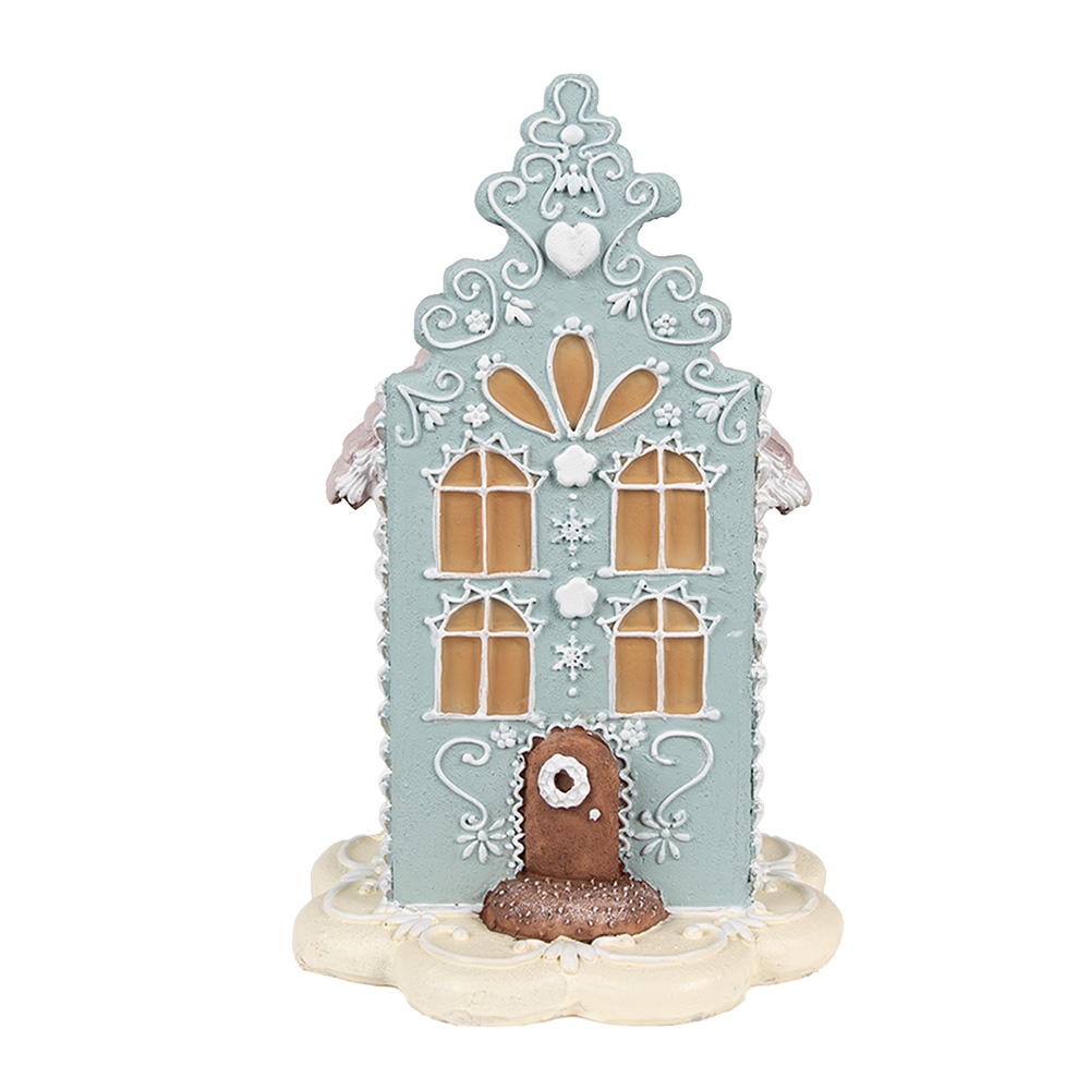 Clayre & Eef   | Decoratie Huis Blauw 13x13x20 cm | 6PR4356