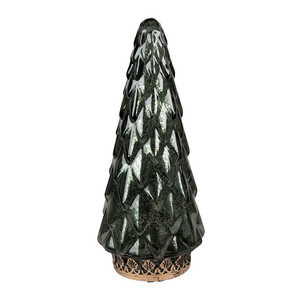 Clayre & Eef   | Kerstdecoratie Kerstboom met LED Groen ø 11x24 cm | 6GL4572GR