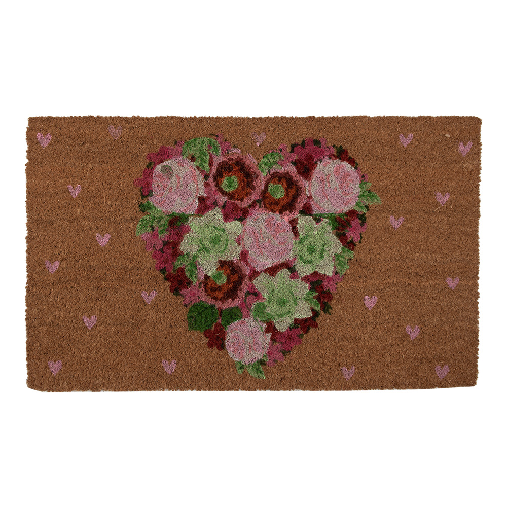 Clayre & Eef   | Deurmat Binnen Bruin Groen 75x45x1 cm | MC251