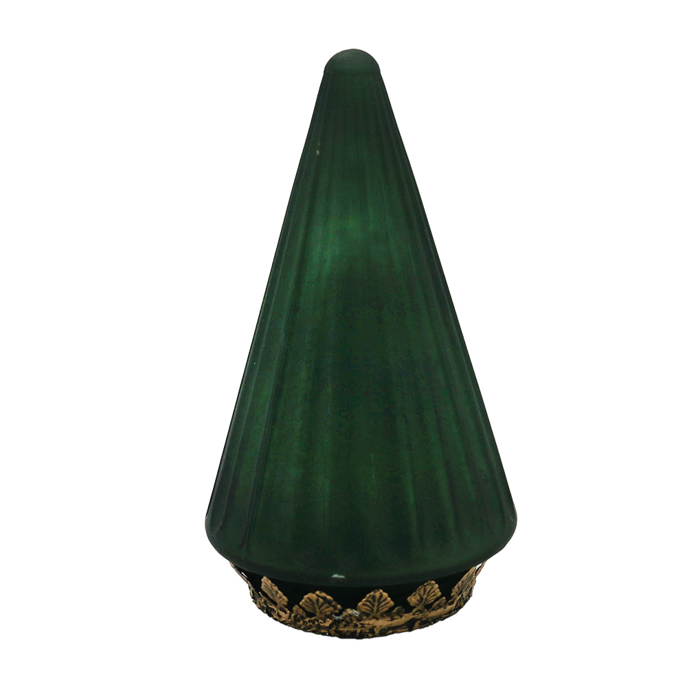 Clayre & Eef   | Kerstdecoratie Beeld Kerstboom met LED Groen ø 11x19 cm | 6GL4576