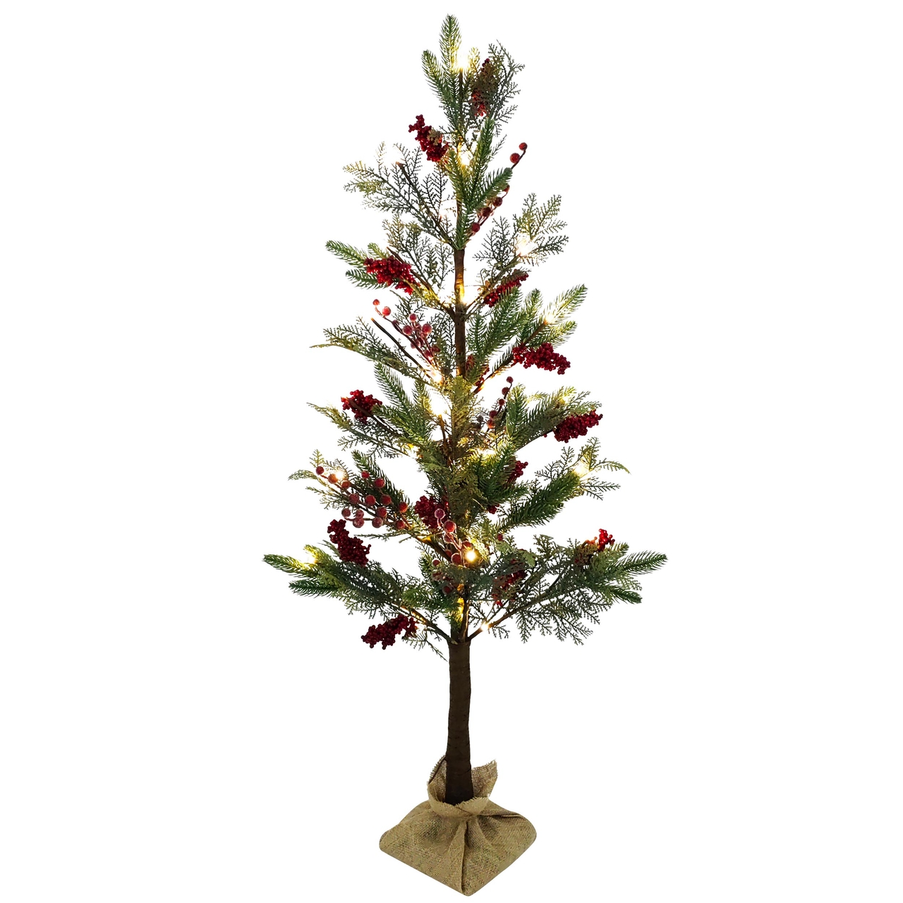 Dekoratief | Decoratieboom 'Canadian Berry', 36 LED, 120cm | A245005