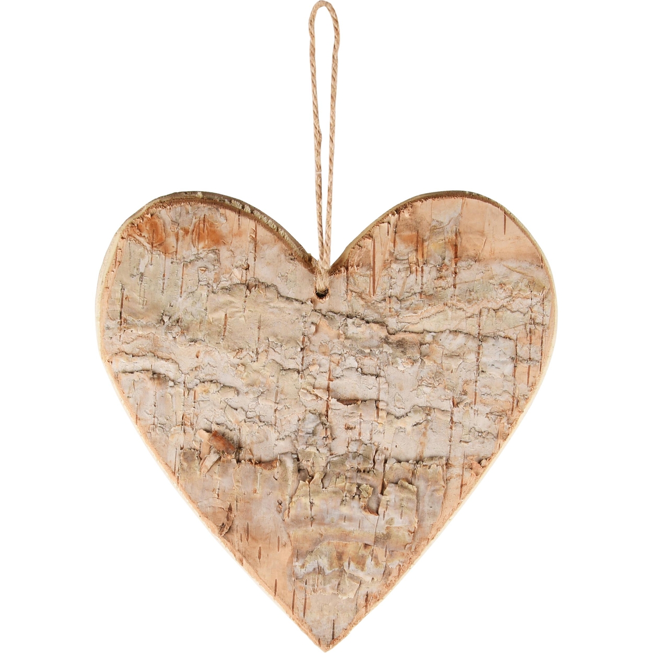 Dekoratief | Hanger hart, naturel, hout, 15x2x15cm | A245828