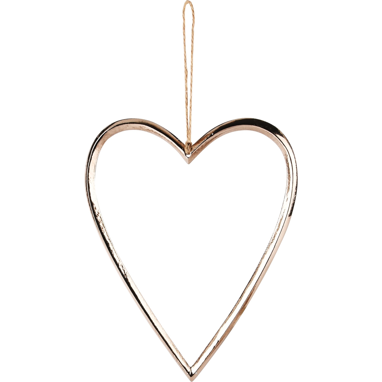 Dekoratief | Hanger hart, rose gold, aluminium, 13x1x17cm | A248471