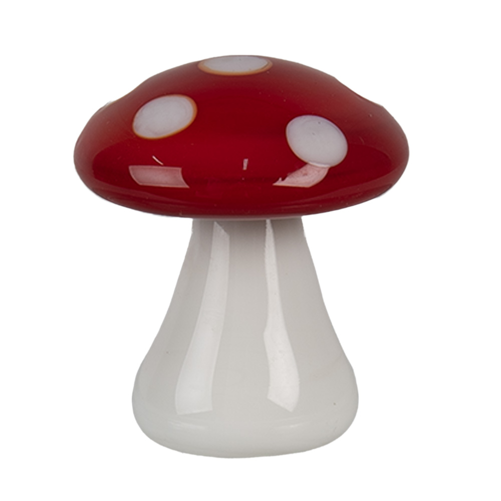 Clayre & Eef   | Decoratie Paddenstoel Rood Wit ø 3x3 cm | 6GL4674