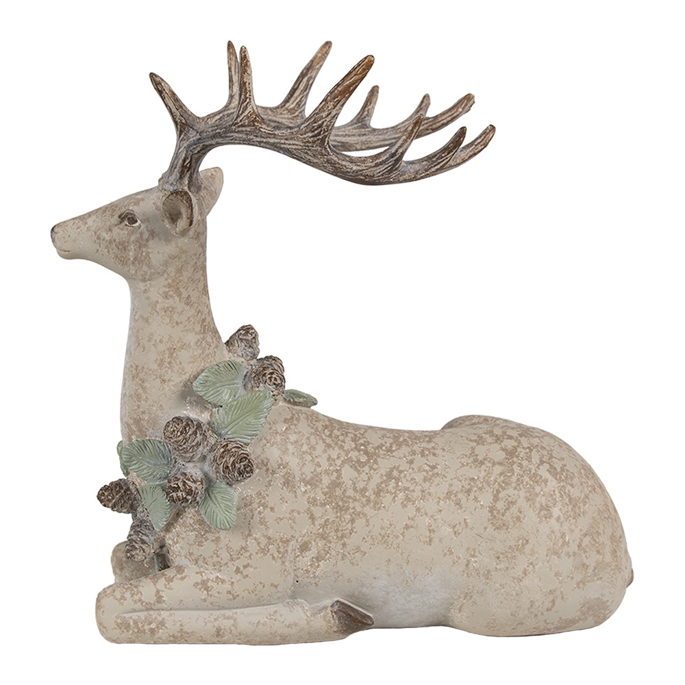 Clayre & Eef   | Decoratie hert Bruin 32x16x51 cm | 6PR4286