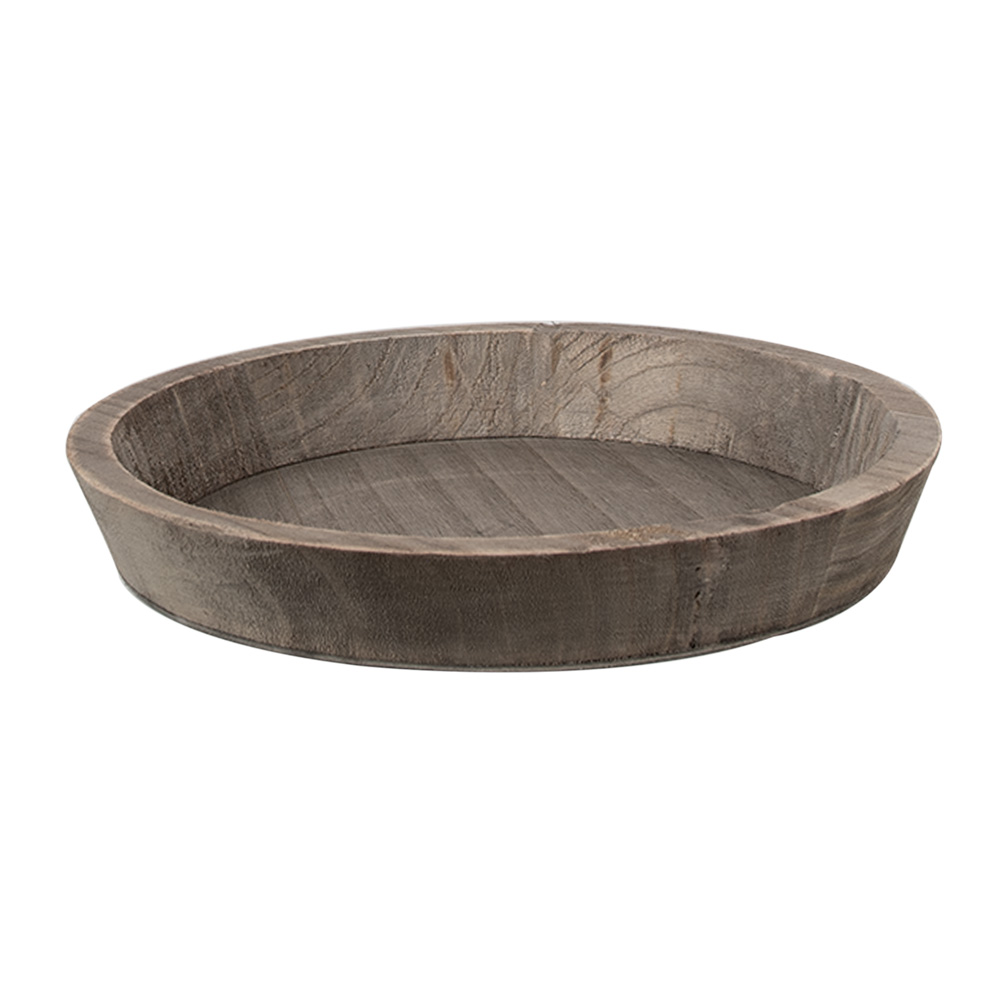 Clayre & Eef   | Decoratie schaal Bruin ø 27x4 cm | 6H2324