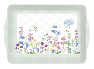 Dekoratief | Dienblad m/handvaten 'Floraison', pvc, 46x32cm | A231050