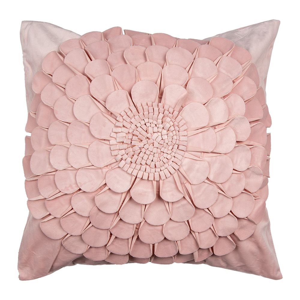 Clayre & Eef   | Kussenhoes Roze 45x45 cm | KT021.363