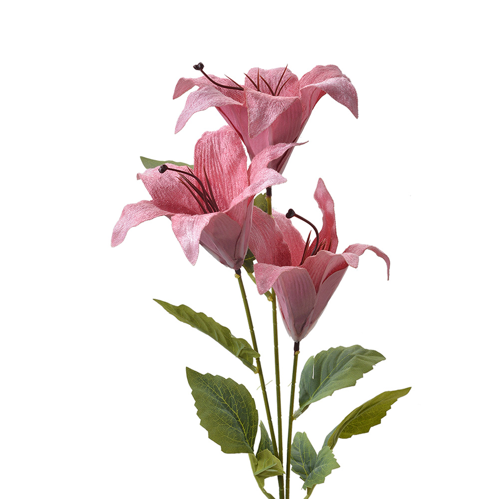 Clayre & Eef   | Decoratie tak met bloemen Roze Groen 15x10x72 cm | 6PL0337P