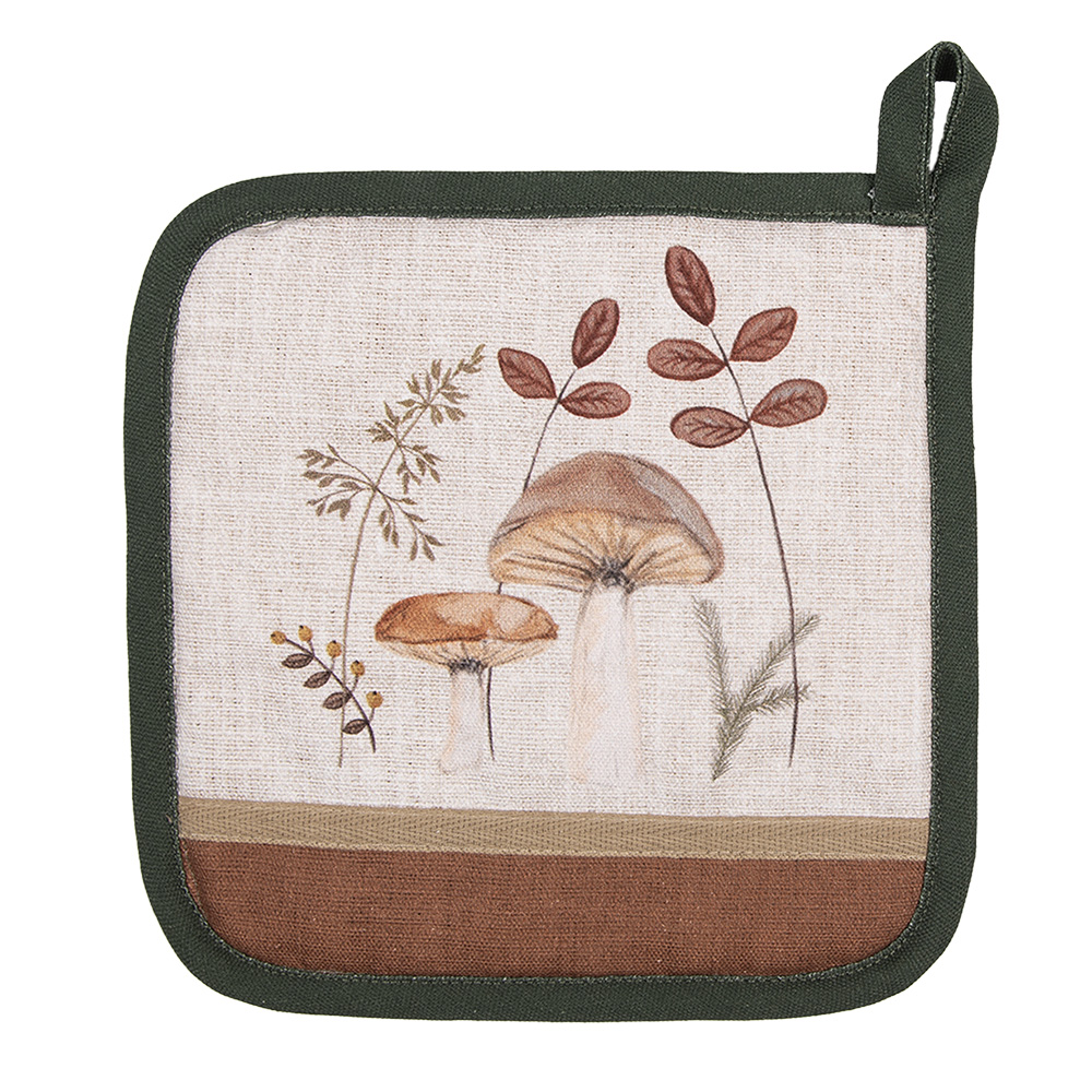 Clayre & Eef   | Pannenlap Beige Bruin 20x20 cm | LFJ45