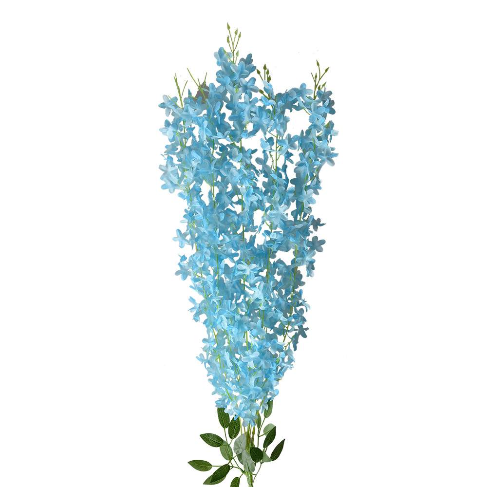 Clayre & Eef   | Decoratie tak met bloemen Blauw 6x6x80 cm | 6PL0319BL