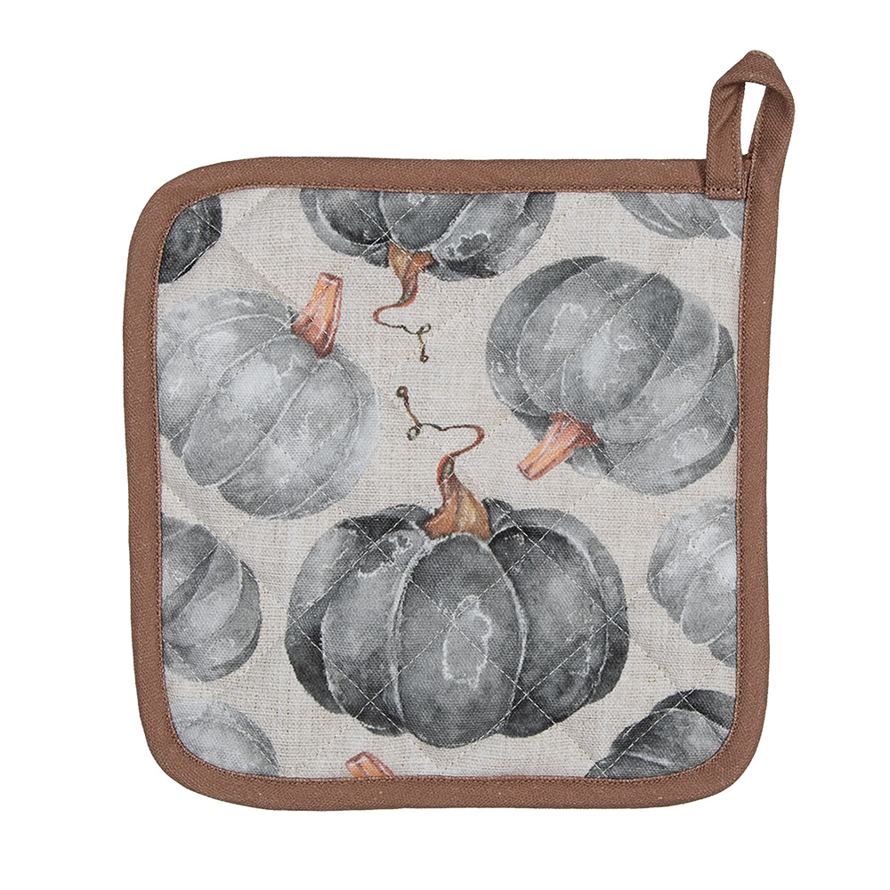 Clayre & Eef   | Pannenlap Grijs Beige 20x20 cm | CSP45