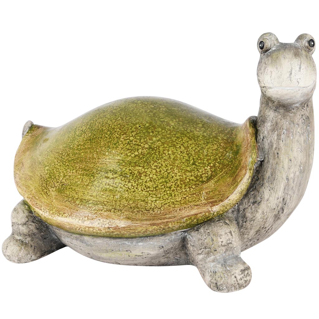 Dekoratief | Schildpad, groen/grijs, magnesium, 31x25x20cm | A250158