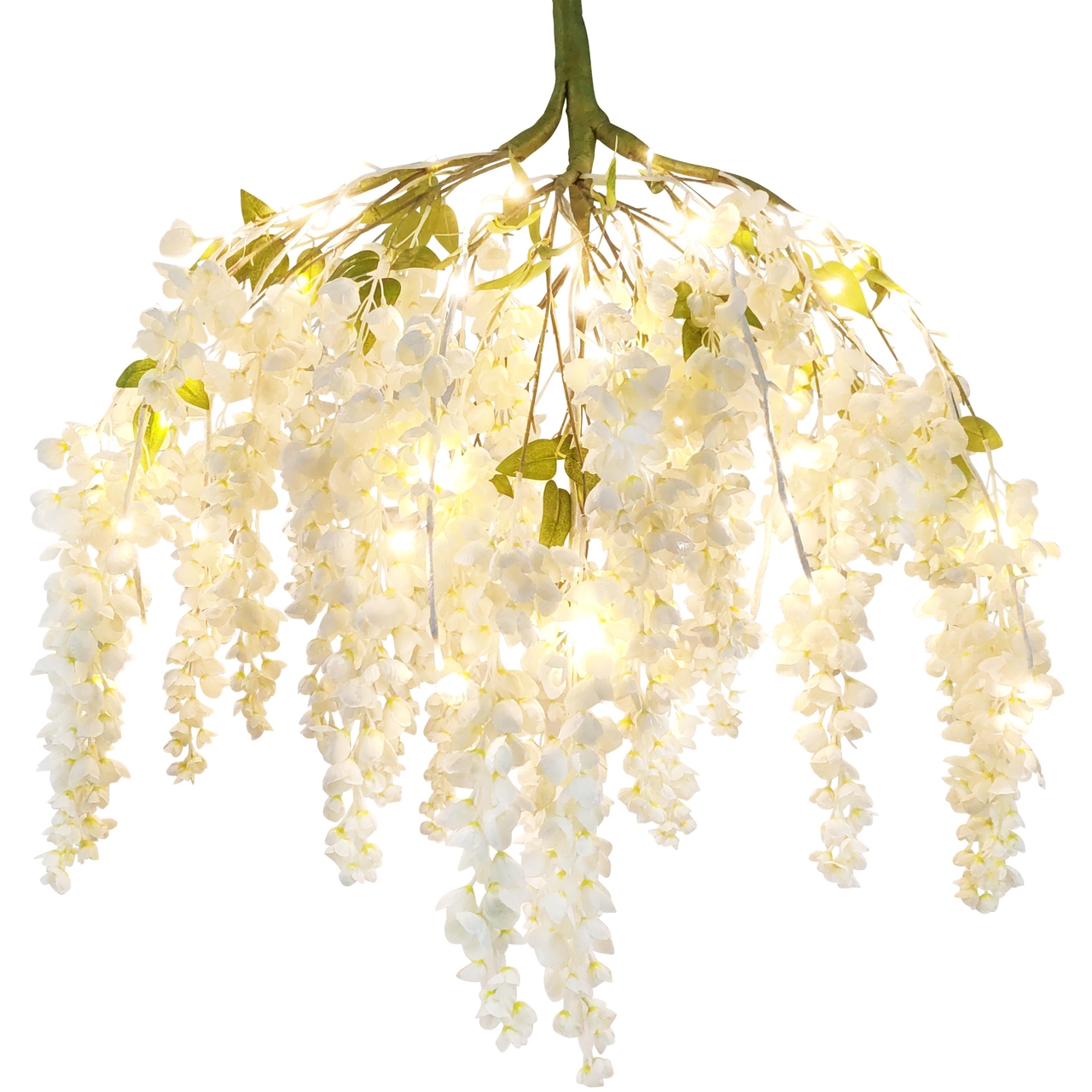 Dekoratief | Hangdeco 'Cassia Fistula', papier/pvc/metaal, LED, 90cm | A250164