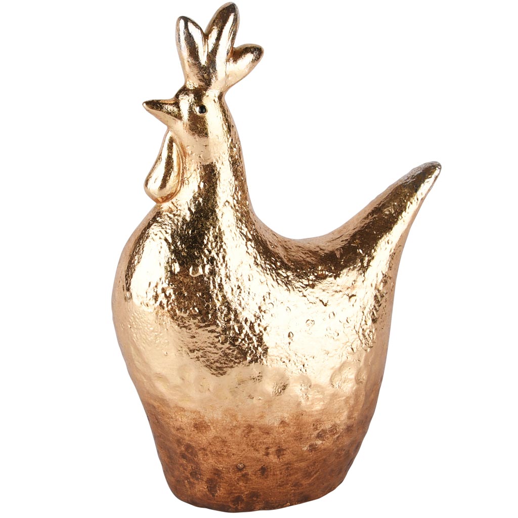 Dekoratief | Kip zittend, goud, TC, 17x9x25cm | A250734