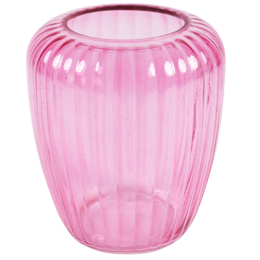 Dekoratief | Vaas fuchsia, glas, 15x15x18cm | A254011