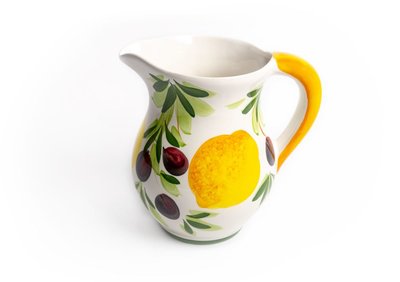 Spookachtig Zenuw jongen Water- wijn Kan citroen en olijf klein 16 x 17 cm | Piccobella | FR522 -  Meraki Shop